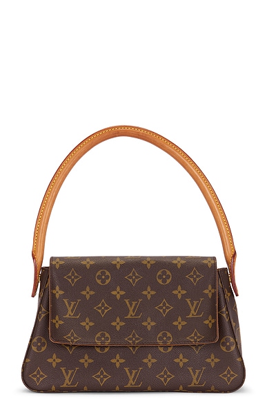 FWRD Renew Louis Vuitton Monogram Mini Looping Shoulder Bag in Brown
