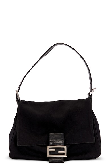 FWRD Renew Fendi Mama Baguette Shoulder Bag in Black