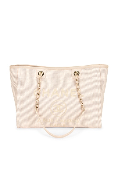 FWRD Renew Chanel Small Deauville Tote Bag in Pink