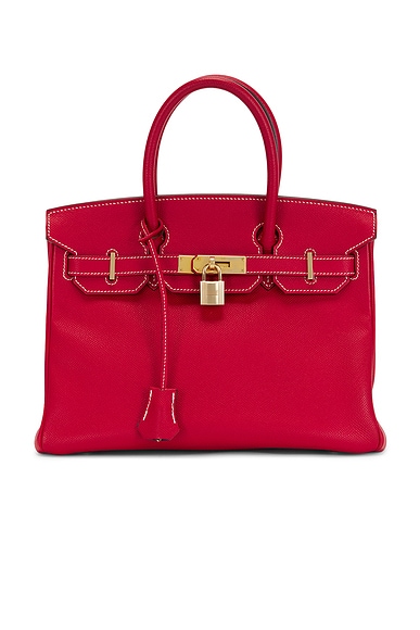 FWRD Renew Hermes Epsom Birkin 30 Handbag in Rouge