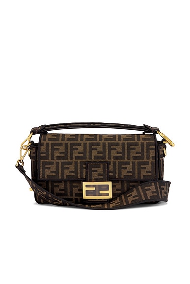 FWRD Renew Fendi FF 1974 Re-Edition Baguette Shoulder Bag in Tobacco Brown