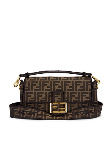 FWRD Renew Fendi FF 1974 Re-Edition Baguette Shoulder Bag in Tobacco Brown