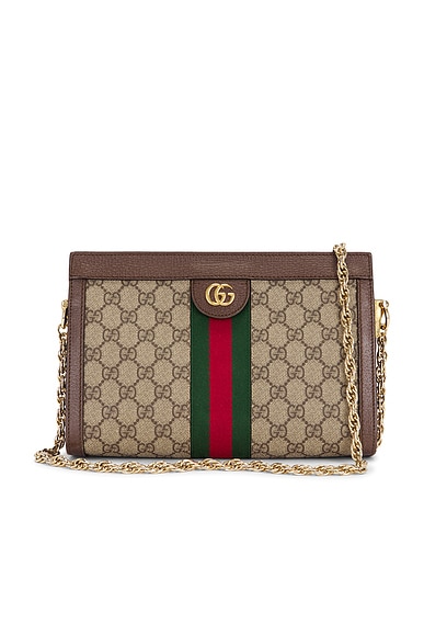 FWRD Renew Gucci Ophidia Shoulder Bag in Brown
