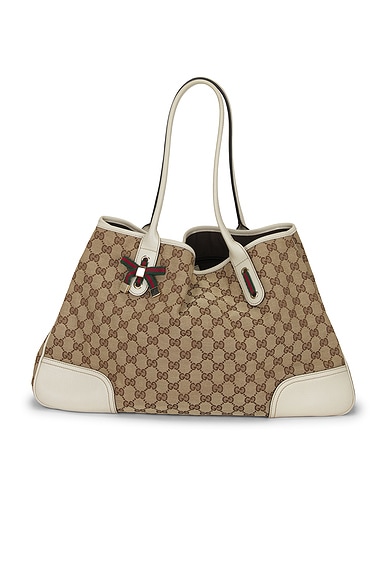 FWRD Renew Gucci Princy Tote Bag in Brown
