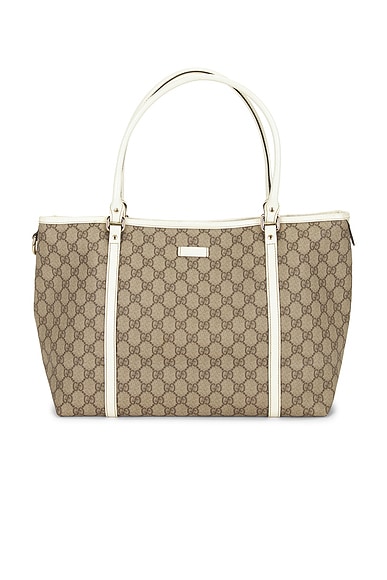 FWRD Renew Gucci Joy Tote Bag in Brown