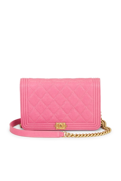 Chanel Calfskin Boy Wallet On Chain