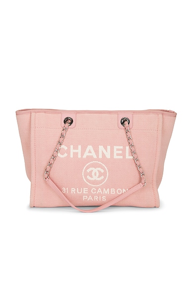 FWRD Renew Chanel Small Deauville Tote Bag in Pink