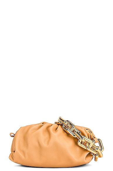Bottega Veneta Teen Chain Pouch Shoulder Bag in Neutral