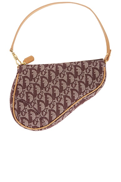 FWRD Renew Dior Diorissimo Pochette Saddle Bag in Brown
