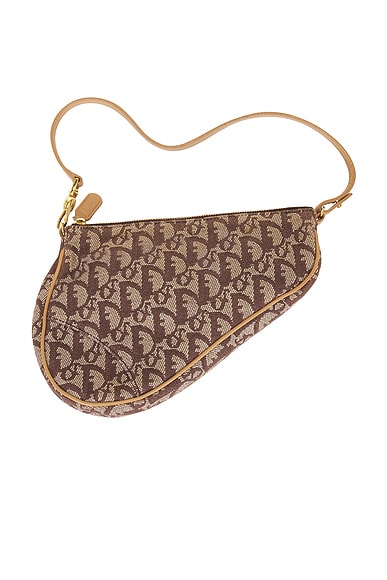 FWRD Renew Dior Diorissimo Pochette Saddle Bag in Brown