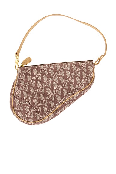 FWRD Renew Dior Diorissimo Pochette Saddle Bag in Brown