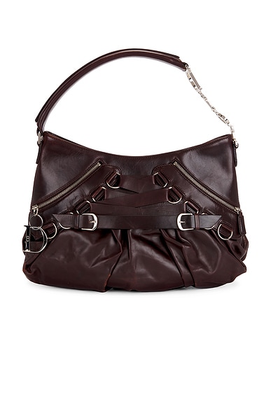 FWRD Renew Dior Ballet Corset Shoulder Bag in Black
