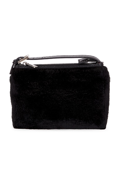FWRD Renew Fendi Fur Vanity Handbag in Black