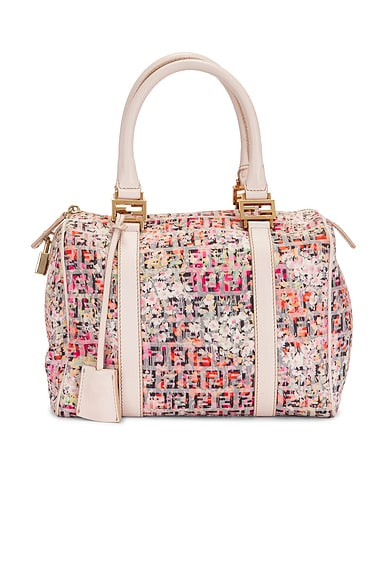 Fendi Zucchino Forever Bauletto Mini Boston Bag