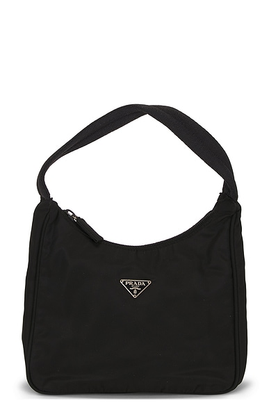 FWRD Renew Prada Tessuto Sport Hobo Bag in Black
