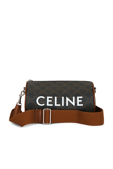 FWRD Renew Celine Triomphe Cylinder Shoulder Bag in Brown