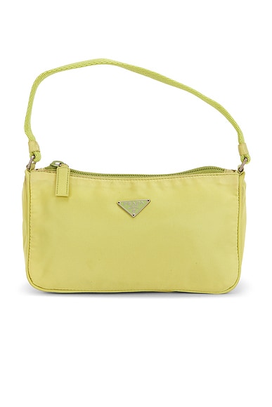 FWRD Renew Prada Tessuto Pouch in Yellow
