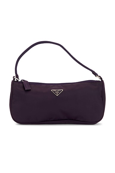 FWRD Renew Prada Tessuto Pouch in Purple