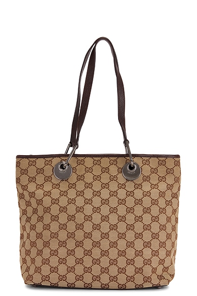 FWRD Renew Gucci Eclipse Tote Bag in Black