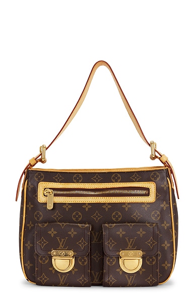 FWRD Renew Louis Vuitton Monogram Hudson GM Shoulder Bag in Brown