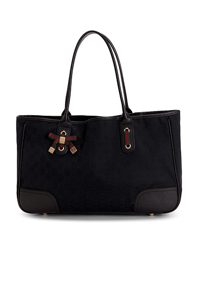 FWRD Renew Gucci Princy Tote Bag in Black