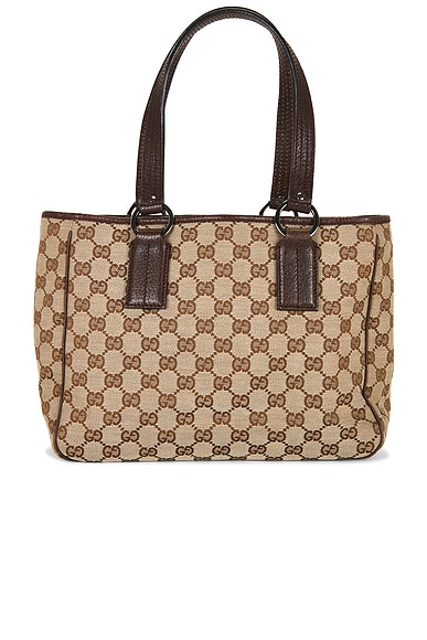 FWRD Renew Gucci Tote Bag in Brown