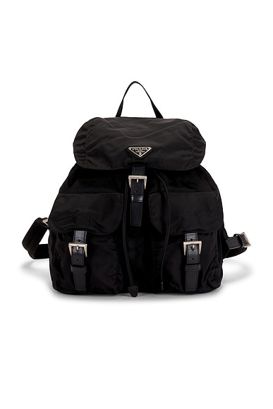 FWRD Renew Prada Tessuto Backpack in Black