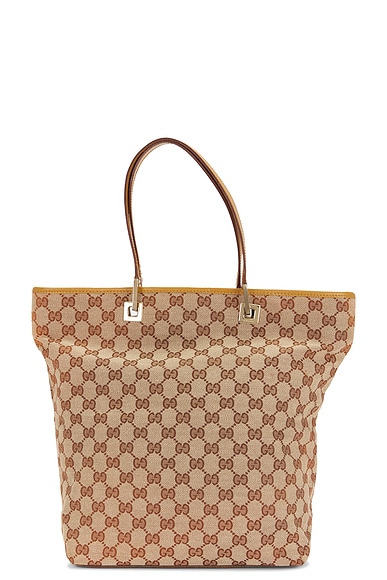 FWRD Renew Gucci GG Bucket Tote Bag in Brown