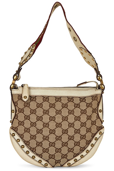 FWRD Renew Gucci Pelham Hobo Bag in Brown
