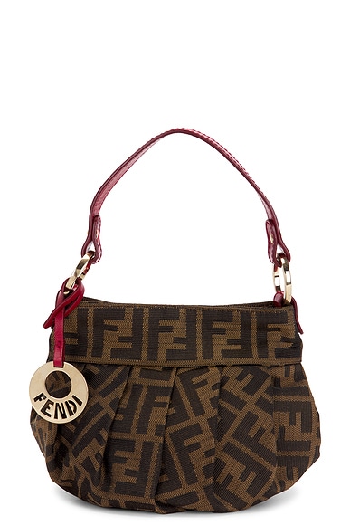 FWRD Renew Fendi Zucca Chef Hobo Bag in Brown