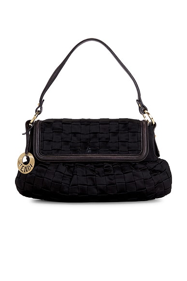 FWRD Renew Fendi Chef Shoulder Bag in Black
