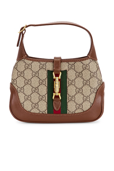 FWRD Renew Gucci Mini Jackie 1961 Hobo Bag in Beige