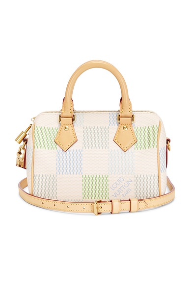 FWRD Renew Louis Vuitton Limited Edition Damierlicious Giant Speedy Bandouliere 20 Handbag in White