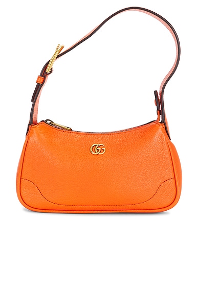 FWRD Renew Gucci Mini Aphrodite Shoulder Bag in Orange