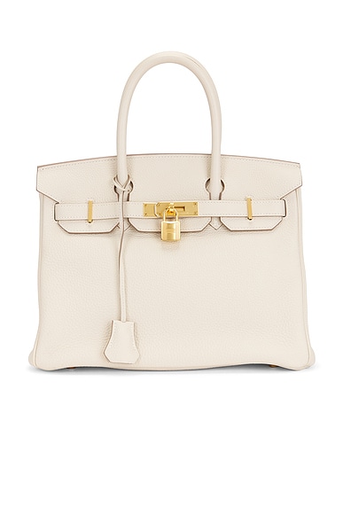 FWRD Renew Hermes Togo Birkin 30 Handbag in Craie
