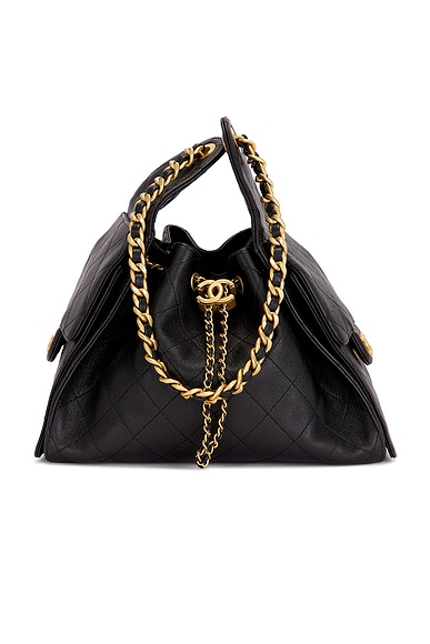 FWRD Renew Chanel Caviar Small 25 Hobo Bag in Black