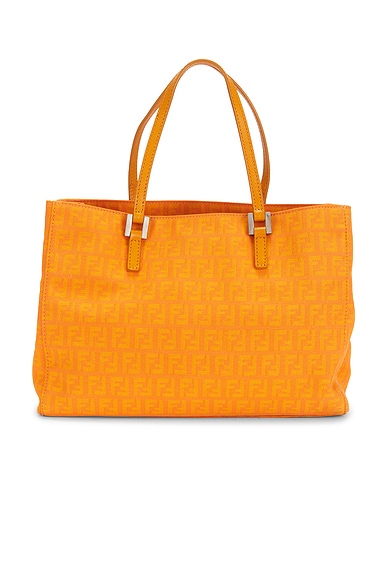 FWRD Renew Fendi Zucchino Tote Bag in Orange