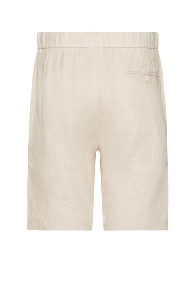 Frescobol Carioca Felipe Linen Shorts In Sand