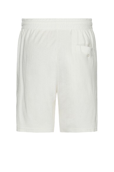 Shop Frescobol Carioca Augusto Terry Cotton Blend Shorts In Ivory