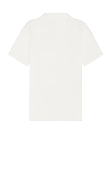 Shop Frescobol Carioca Faustino Terry Cotton Blend Short Sleeve Polo In Ivory