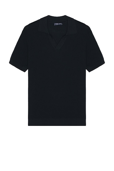 Rino Str Cotton Salt And Pepper Stitch Ss Knitted Polo