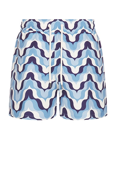 Frescobol Carioca Sport Deserto Swimshort in Dusk & Denim Blue