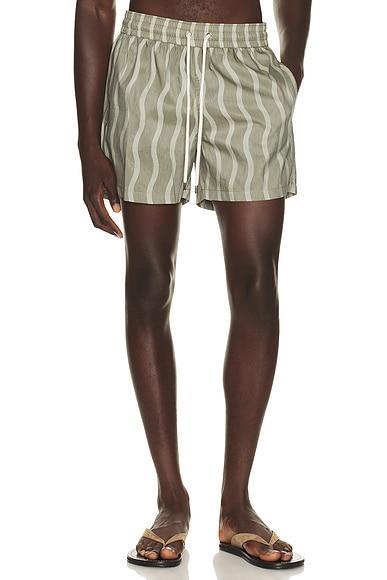 Rio Linen Blend Cabana Wave Swim Short