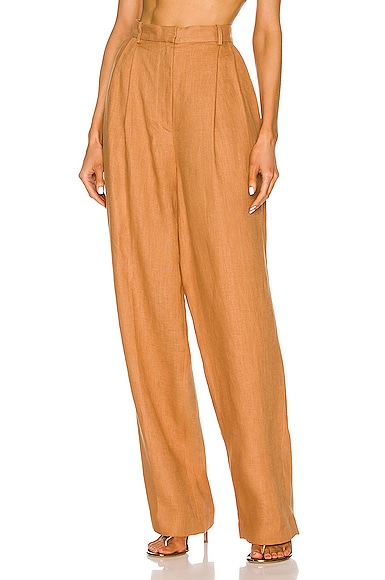 Fe Noel Rooted Slouched Pant in Tan