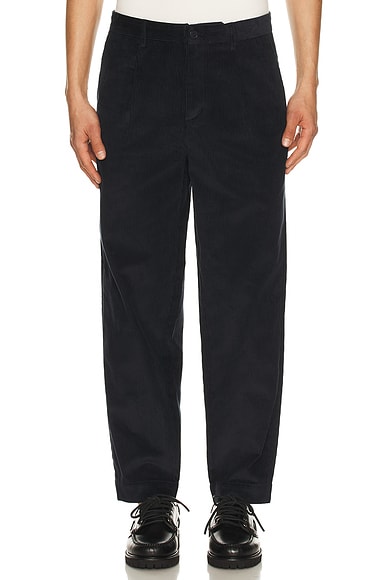 Fred Perry Tapered Corduroy Trouser in Navy