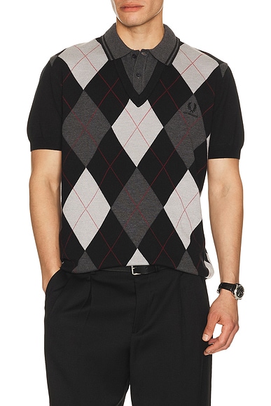x Kris Van Assche Argyle Knitted Shirt