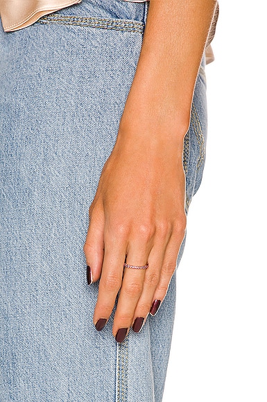 Shop Fry Powers Pave Gem Stacking Ring In Fuchsia Sapphire & 14k Rose Gold