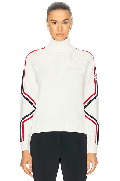 Fusalp Alea Sweater in Neige, Marin, & Racing