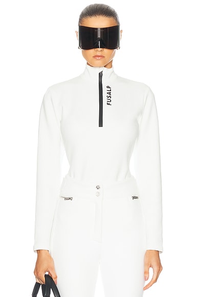 Alexander Wang Logo Longsleeve Turtleneck Bodysuit in White
