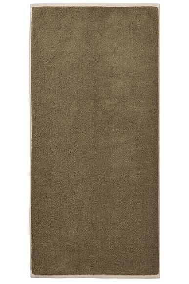 Ferm Living Ekko Bath Towel in Olive & Cashmere